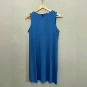 J Jill Wherever Collection Blue Sleeveless A-line Dress Small Petite